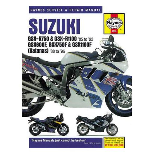 Suzuki GSX-R750 Owner's Workshop Manual-Marston Moor