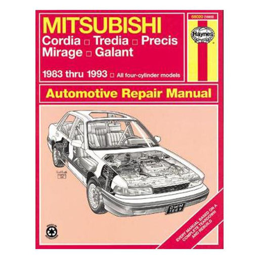 Mitsubishi Cordia, Tredia, Galant, Mirage 1983-1993 Repair Manual-Marston Moor