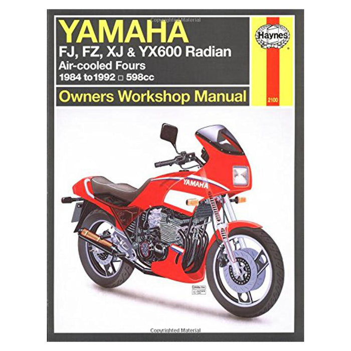 Yamaha FJ, FZ, XJ & YX600 Radian 1984-1992 Repair Manual