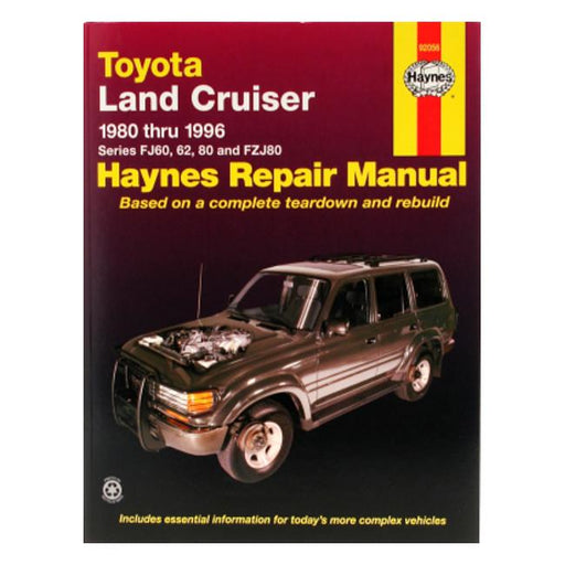 Toyota Land Cruiser FJ60, 62, 80, FZJ80 1980-1996 Repair Manual-Marston Moor