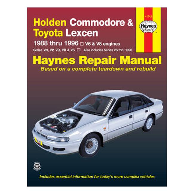 Holden Commodore 1988-1996, Ute 1990-2000/Toyota Lexcen 1989-1997 Repair Manual - Haynes Publishing