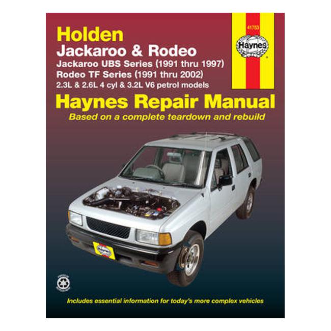 Holden Jackaroo UBS 1991-1997/Rodeo TF 1991-2002 Repair Manual - Haynes Publishing