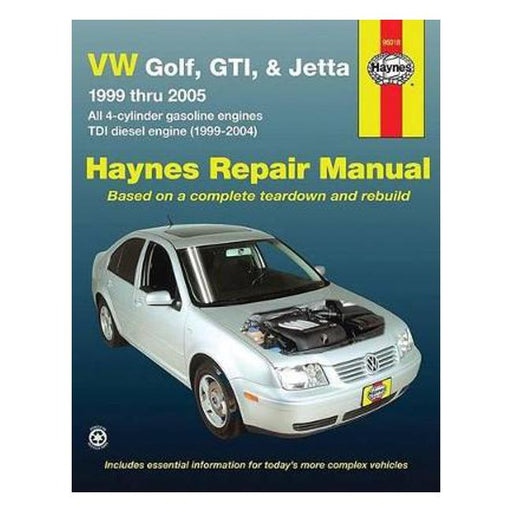VW Golf, GTI & Jetta 1999-2005 & TDI diesel 1999-2004 Repair Manual-Marston Moor