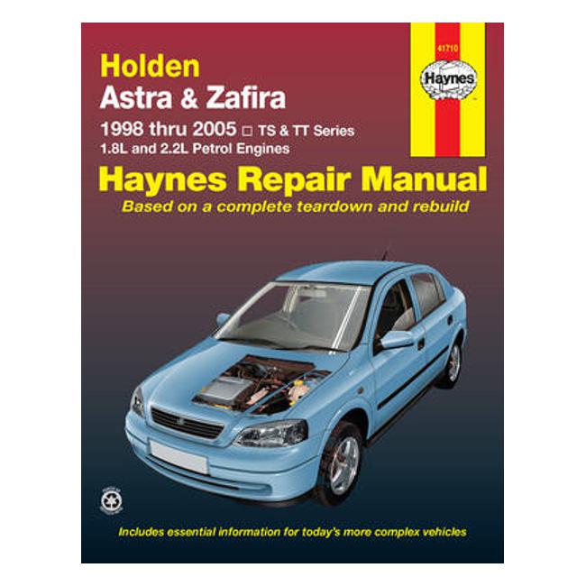 Holden Astra TS 1998-2005/Zafira TT 2001-2005 Repair Manual - Haynes