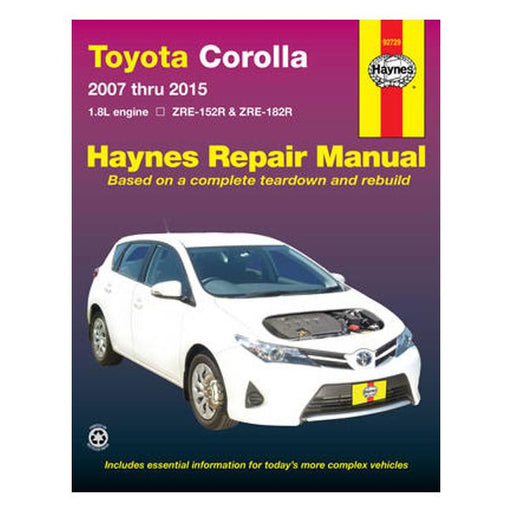 Toyota Corolla ZRE-152, ZRE-182 2007-2015 Repair Manual-Marston Moor