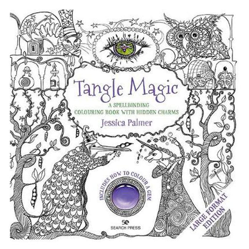 Tangle Magic (large format edition): A Spellbinding Colouring Book with Hidden Charms-Marston Moor