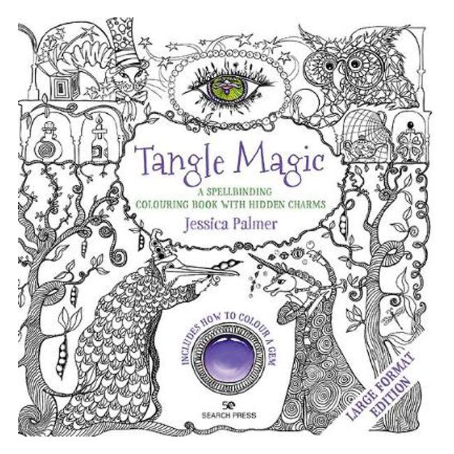 Tangle Magic (large format edition): A Spellbinding Colouring Book with Hidden Charms-Marston Moor