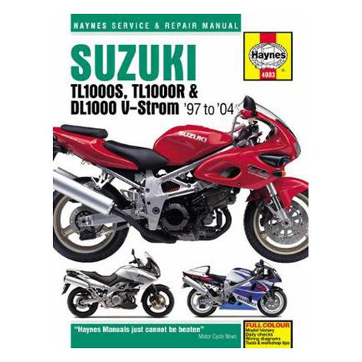 Suzuki TL1000S/TL1000R/DL1000 V-Strom models 1997-2004 Repair Manual-Marston Moor