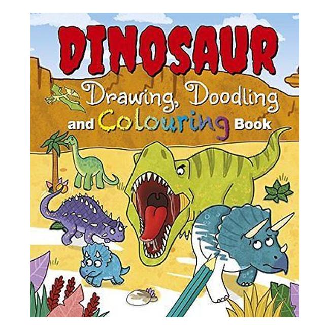 Dinosaur Drawing, Doodling And Colouring Book - Smith