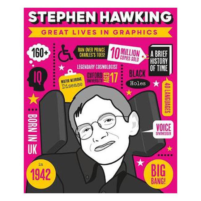 Great Lives in Graphics: Stephen Hawking - Books Button