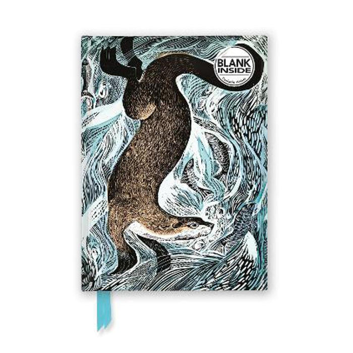 Angela Harding: Fishing Otter (Foiled Blank Journal)
