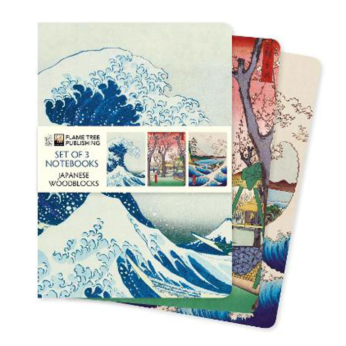 Japanese Woodblocks Set of 3 Standard Notebooks