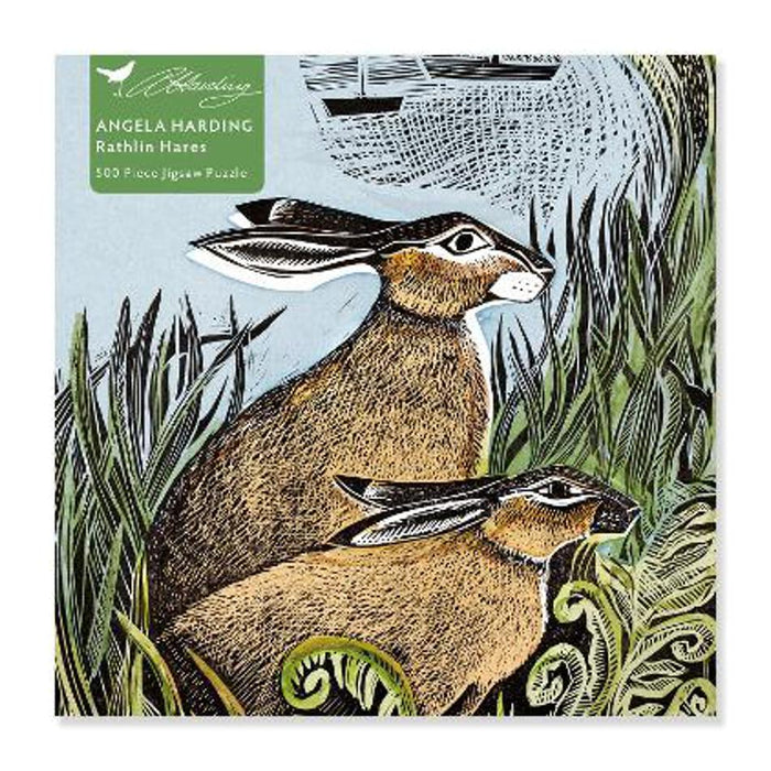 Adult Jigsaw Puzzle Angela Harding: Rathlin Hares (500 pieces)