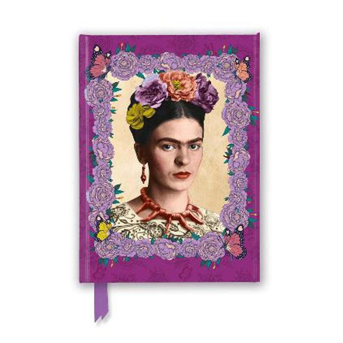 Frida Kahlo Purple Foiled Lined Notebook