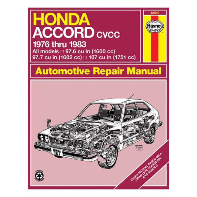 Honda Accord CVCC U.S.A.Models 1976-83 Owner's Workshop Manual - J. H. Haynes