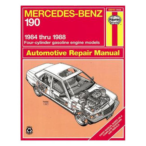 Mercedes-Benz W190/W201 Petrol 1984-1988 Repair Manual-Marston Moor