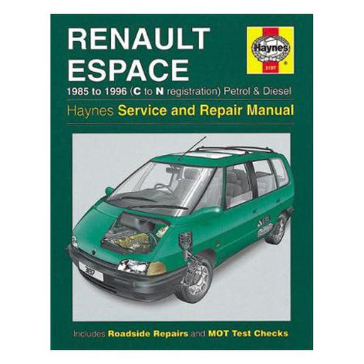 Renault Espace 1985-1996 Repair Manual-Marston Moor