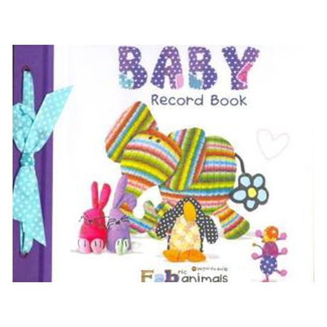 Fabric Animals Baby Record Book