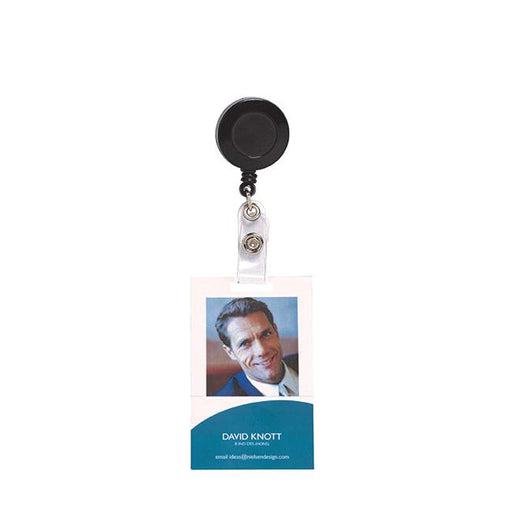 Rexel id retractable card holder with s black (hangsell)-Marston Moor