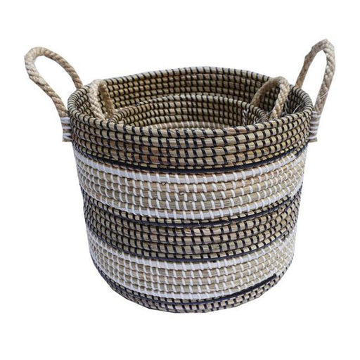 Rembrandt Set Of 2 Seagrass Basket With Plastic Weaving AD2007-Marston Moor