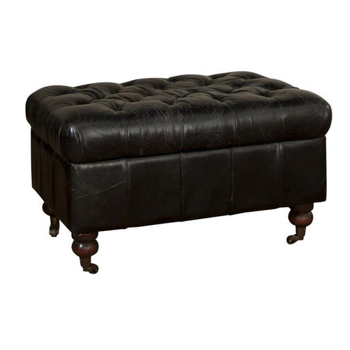 Rembrandt Traditional Leather Ottoman AF2054-Marston Moor
