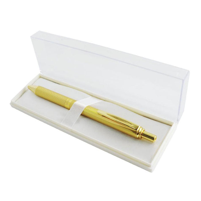 Energel Gel Roller Pen Retractable Bl407 0.7Mm Gold Brl Blk Ink
