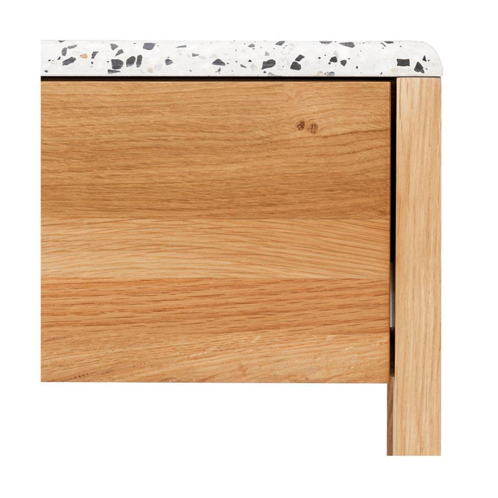Furniture By Design Avalon Natural Oak Side Table (Terrazzo Top)