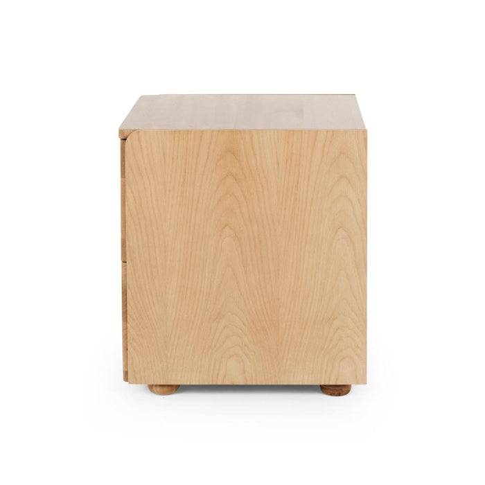 Furniture By Design Cube Natural Oak Side Table 2drw (Oak Top)