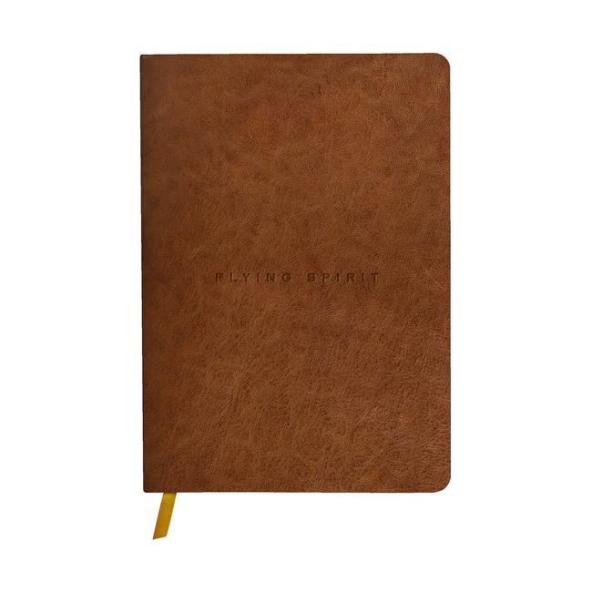 Flying Spirit Clothbound Journal A5 Lined Cognac