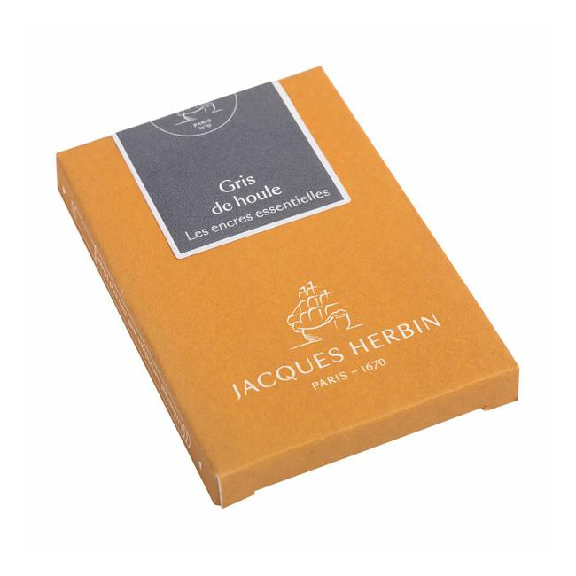 Jacques Herbin Essential Ink Cartridge Gris de Houle Pack of 7