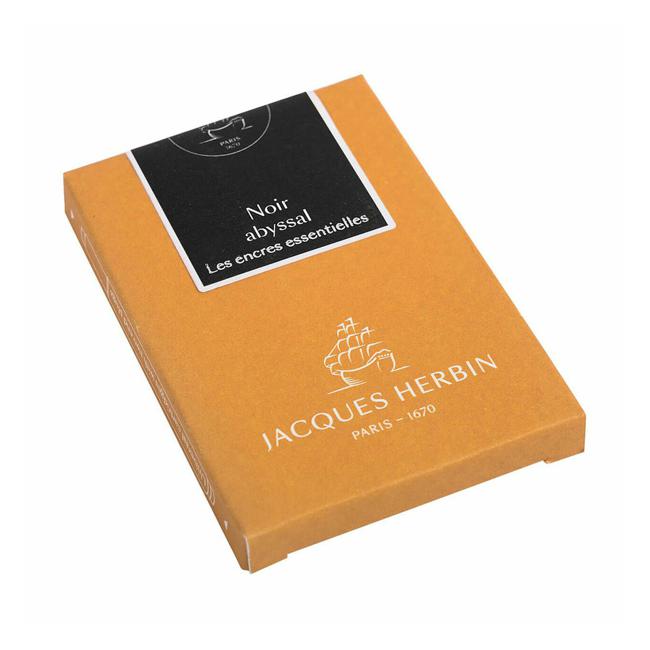 Jacques Herbin Essential Ink Cartridge Noir Abyssal Pack of 7