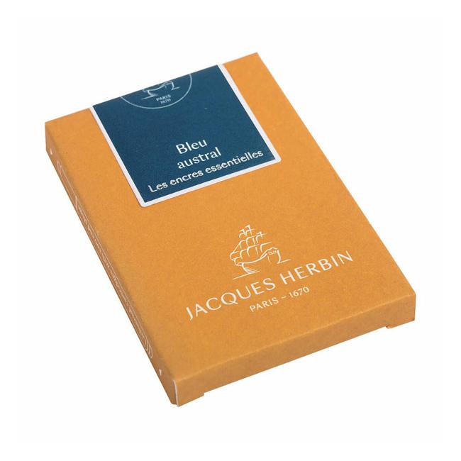 Jacques Herbin Essential Ink Cartridge Bleu Austral Pack of 7