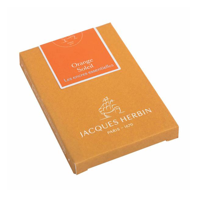 Jacques Herbin Essential Ink Cartridge Orange Soleil Pack of 7
