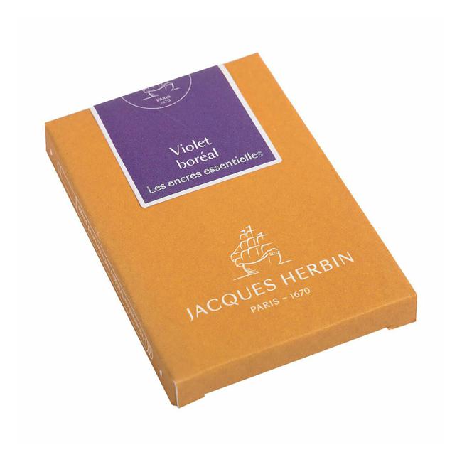 Jacques Herbin Essential Ink Cartridge Violet Boreal Pack of 7