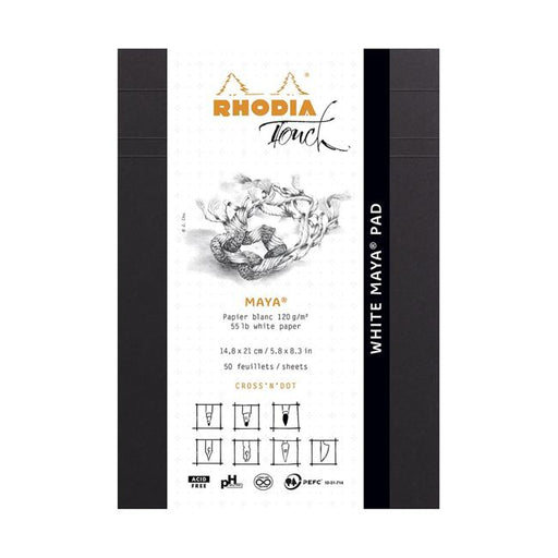 Rhodia Touch Maya White Pad A5 Cross n Dot-Marston Moor