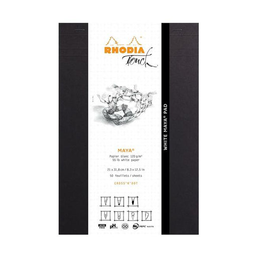 Rhodia Touch Maya White Pad A4+ Cross n Dot-Marston Moor