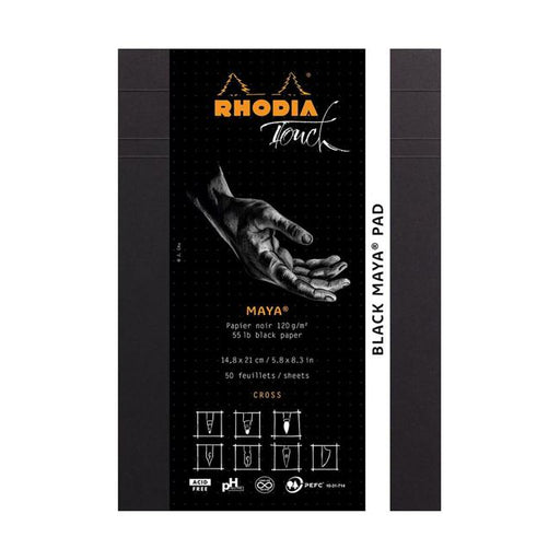 Rhodia Touch Maya Black Pad A5 Cross n Dot-Marston Moor