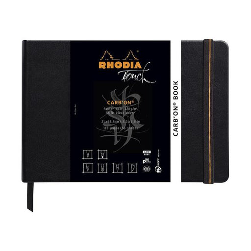 Rhodia Touch Carb'on Black Book A5 Landscape Blank-Marston Moor