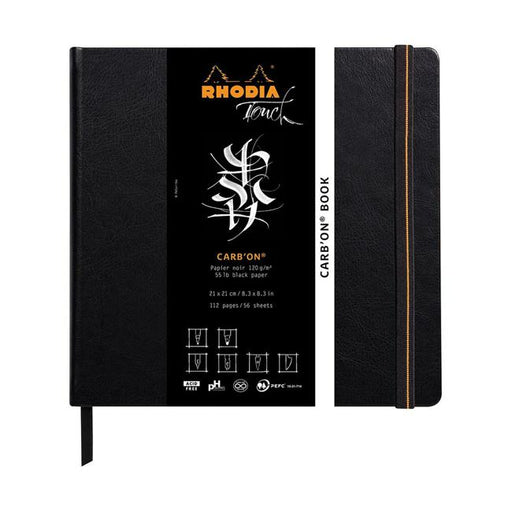 Rhodia Touch Carb'on Black Book 210x210mm Blank-Marston Moor