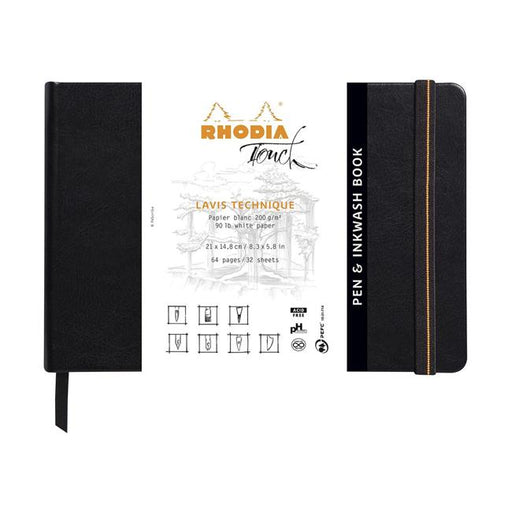 Rhodia Touch Pen and Inkwash Book A5 Landscape Blank-Marston Moor