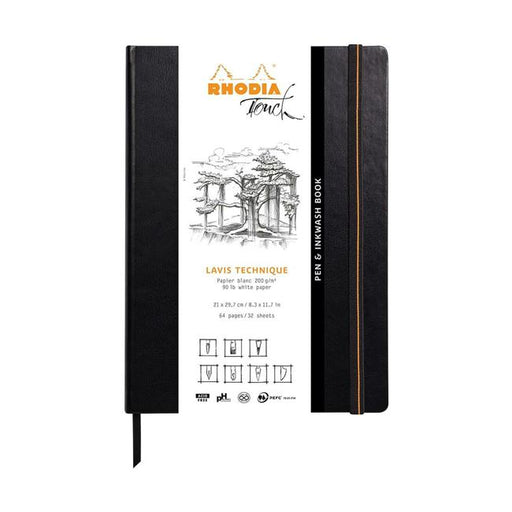 Rhodia Touch Pen and Inkwash Book A4 Portrait Blank-Marston Moor