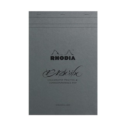 Rhodia PAScribe Calligraphy Maya Grey Pad A4+ Lined-Marston Moor