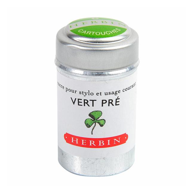 Herbin Writing Ink Cartridge Vert Pre Pack of 6