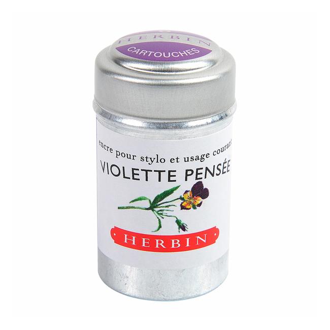 Herbin Writing Ink Cartridge Violette Pensee Pack of 6