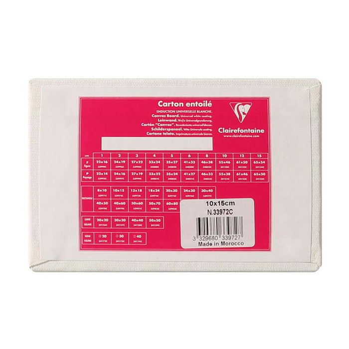 Clairefontaine Canvas Board White 10x15cm C33972C