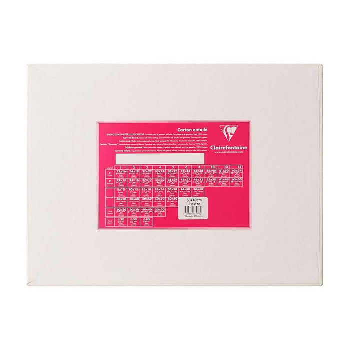 Clairefontaine Canvas Board White 30x40cm C33977C