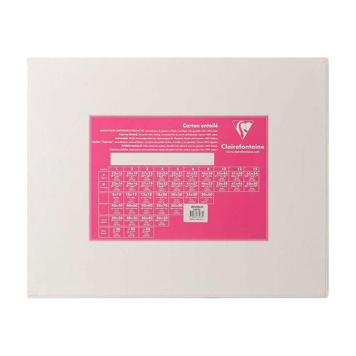 Clairefontaine Canvas Board White 40x50cm C33978C