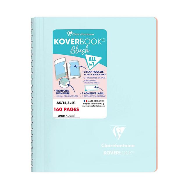Koverbook Spiral Blush A5 Lined Ice Blue-Marston Moor
