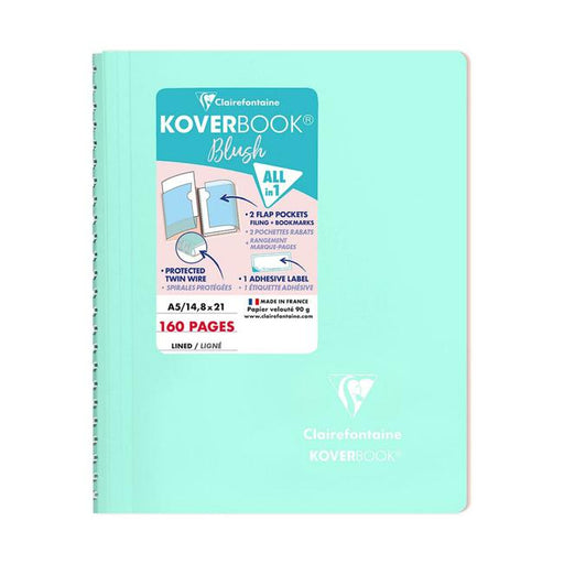 Koverbook Spiral Blush A5 Lined Mint-Marston Moor