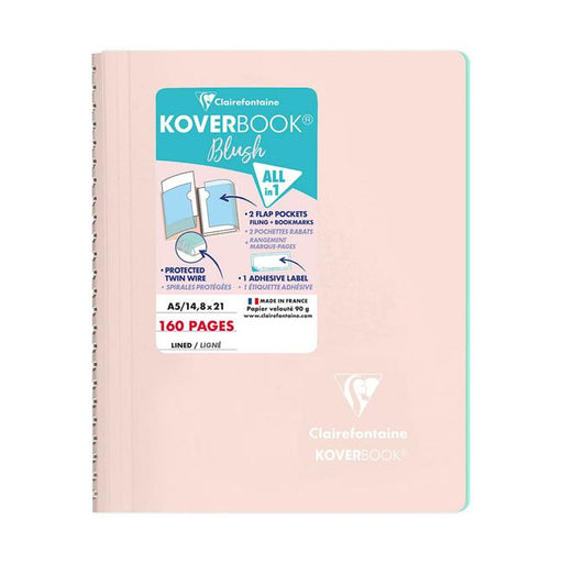Koverbook Spiral Blush A5 Lined Powder Pink-Marston Moor